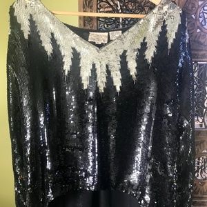 Vintage Glam Sequin Top